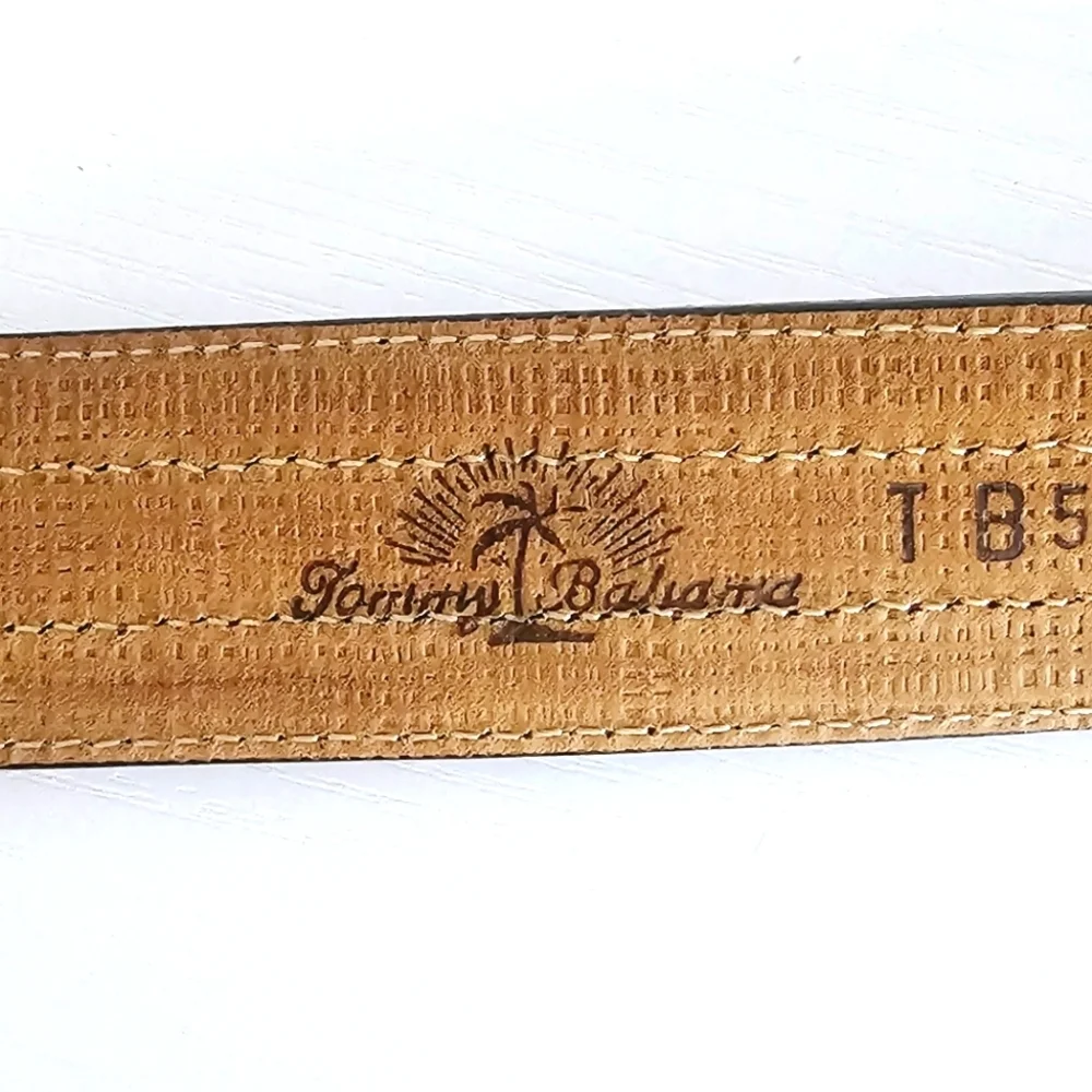Tommy Bahama Bohemian Woven Braided Leather Made In Spain Men's Belt Size 40
